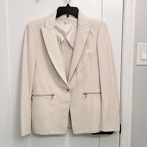 Veronica Beard cream scuba dickey jacket